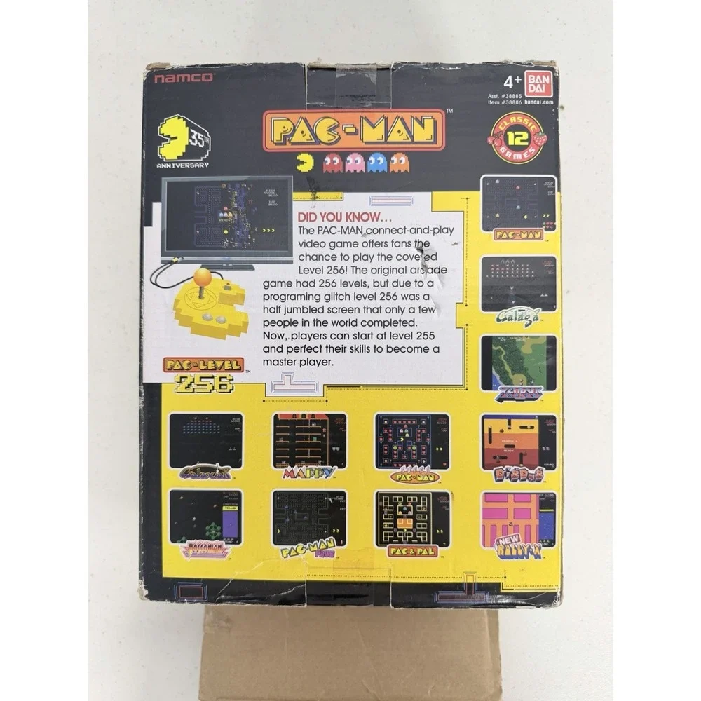 Bandai Pac-Man Connect & Play 12 Classic Games Joystick 35th Anniversary Read‎